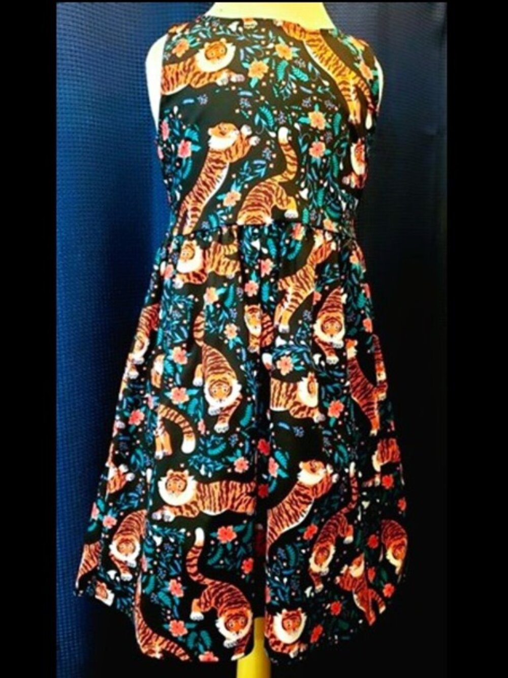 New Eva Rose Tiger Floral Print Girls Dress